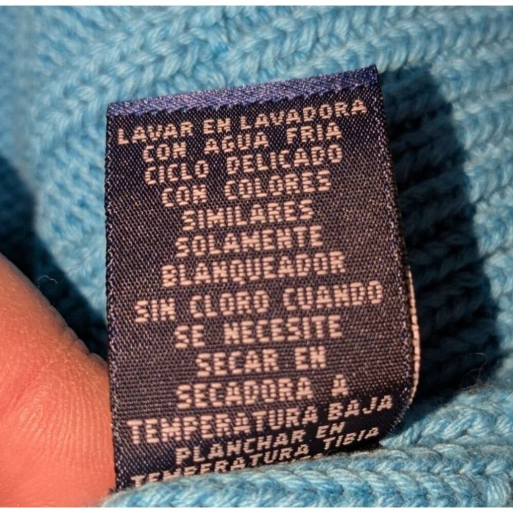 Evan-Picone Women's Blue Cable Knit Button-Up Cardigan Sweater XL - Picture 14 of 14